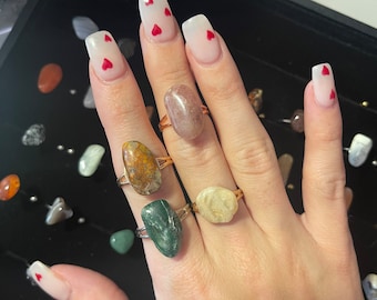 Crystal Adjustable Rings