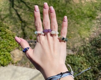 Gemstone Crystal Rings