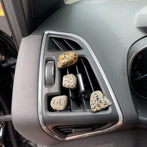 Getrommelter Dalmatiner Jaspis Auto Schlitzclip