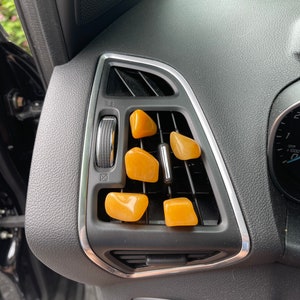 Tumbled Yellow Aventurine Car Vent Clip