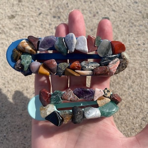 Gemstone Hair Clips