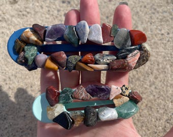 Gemstone Hair Clips