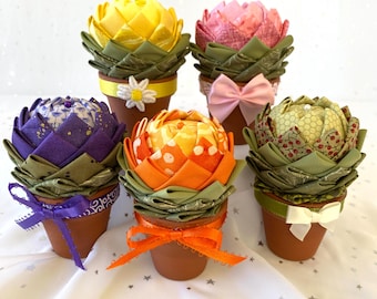 Succulent decor, Cactus flower pot display, Tiered tray summer accent, Shelf mantel cactus, Hostess present, Garden decorating
