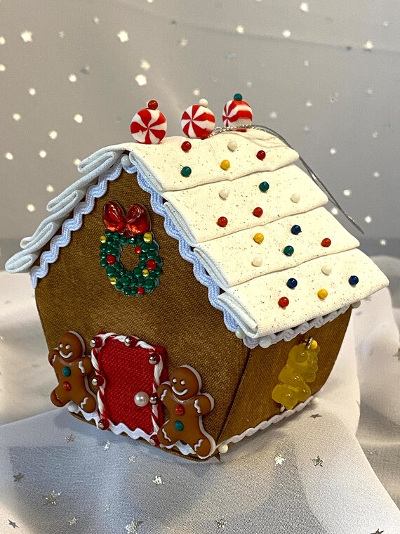 Tutorial Gingerbread House, Gingerbread house ornament PDF instruction, Instant download, DIY no sew ornament, Church Nativity PDF Included