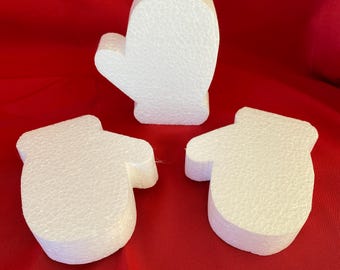 Foam For Mitten Ornament: DIY Craft Supplies, Polystyrene soft foam, Handmade Christmas