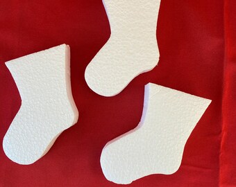Foam For Holiday Stocking Ornament: DIY Craft Supplies, Polystyrene soft foam, Handmade Christmas