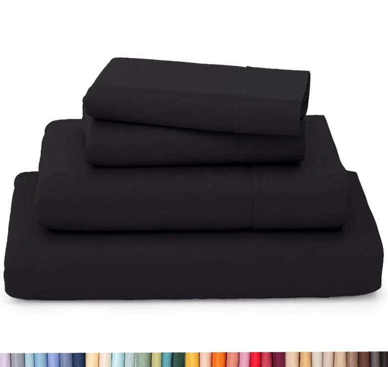 4 Piece Premium Bamboo Sheet Set, Deep Pockets, 50 Colors, 2200 Count