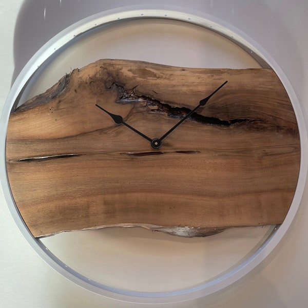 Horloge alu et bois