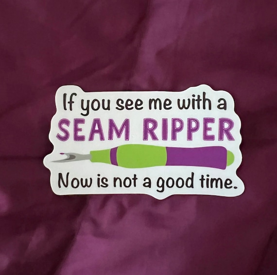 Seam Ripper Quilting Sticker, Quilting Sticker, Sewing sticker,  gift for quilter, quilt lovers, quilt sticker, quilting sticker