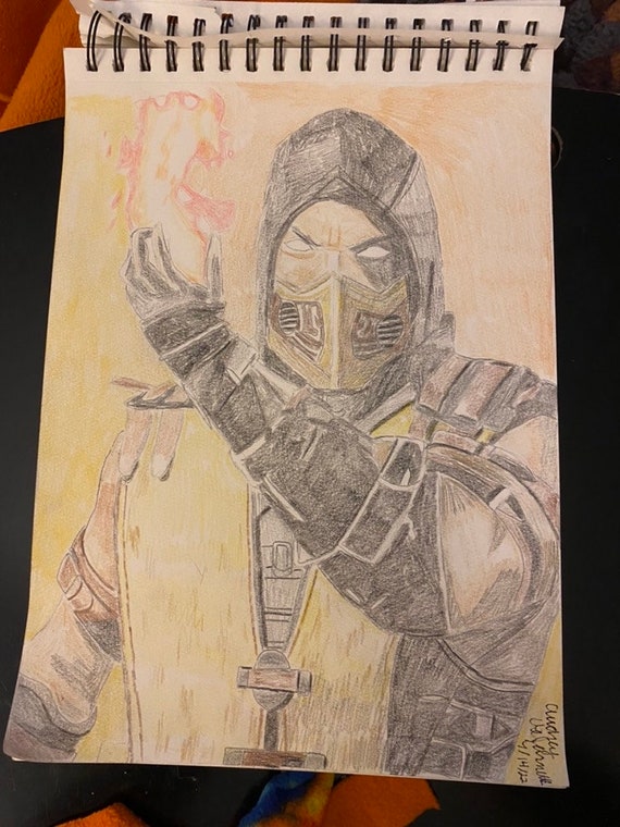 Drawing Scorpion from Mortal Kombat 11 by dannymarkrogers on DeviantArt