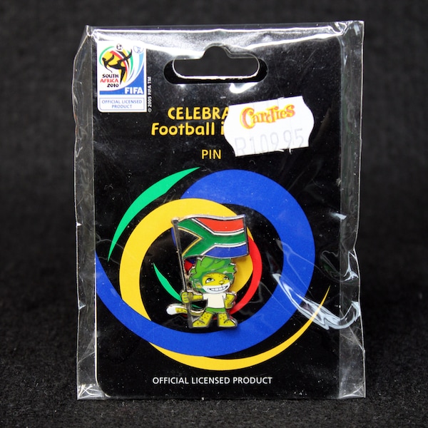 FIFA World Cup South Africa 2010 Mascot Zakumi Official Collectors Pin Badge in Original Packaging