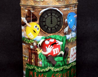 Vintage M&M's Street Players 2000 Clock Tower Limited Edition Collectible Canister Tin
