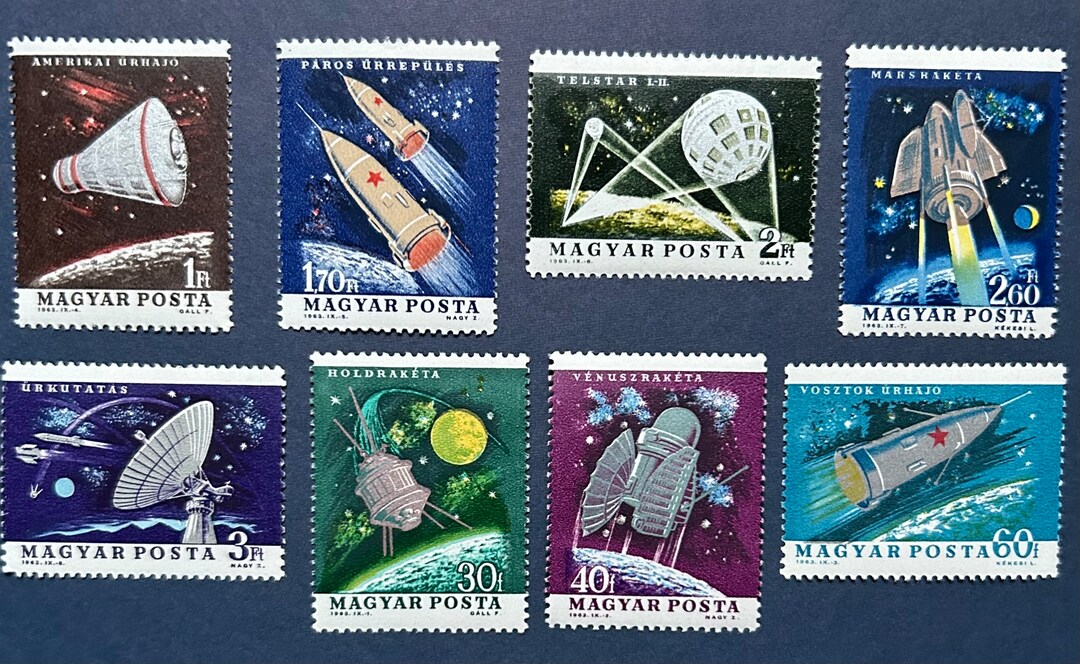 Magyar Posta 1964 Space Stamps for Crafting - Etsy