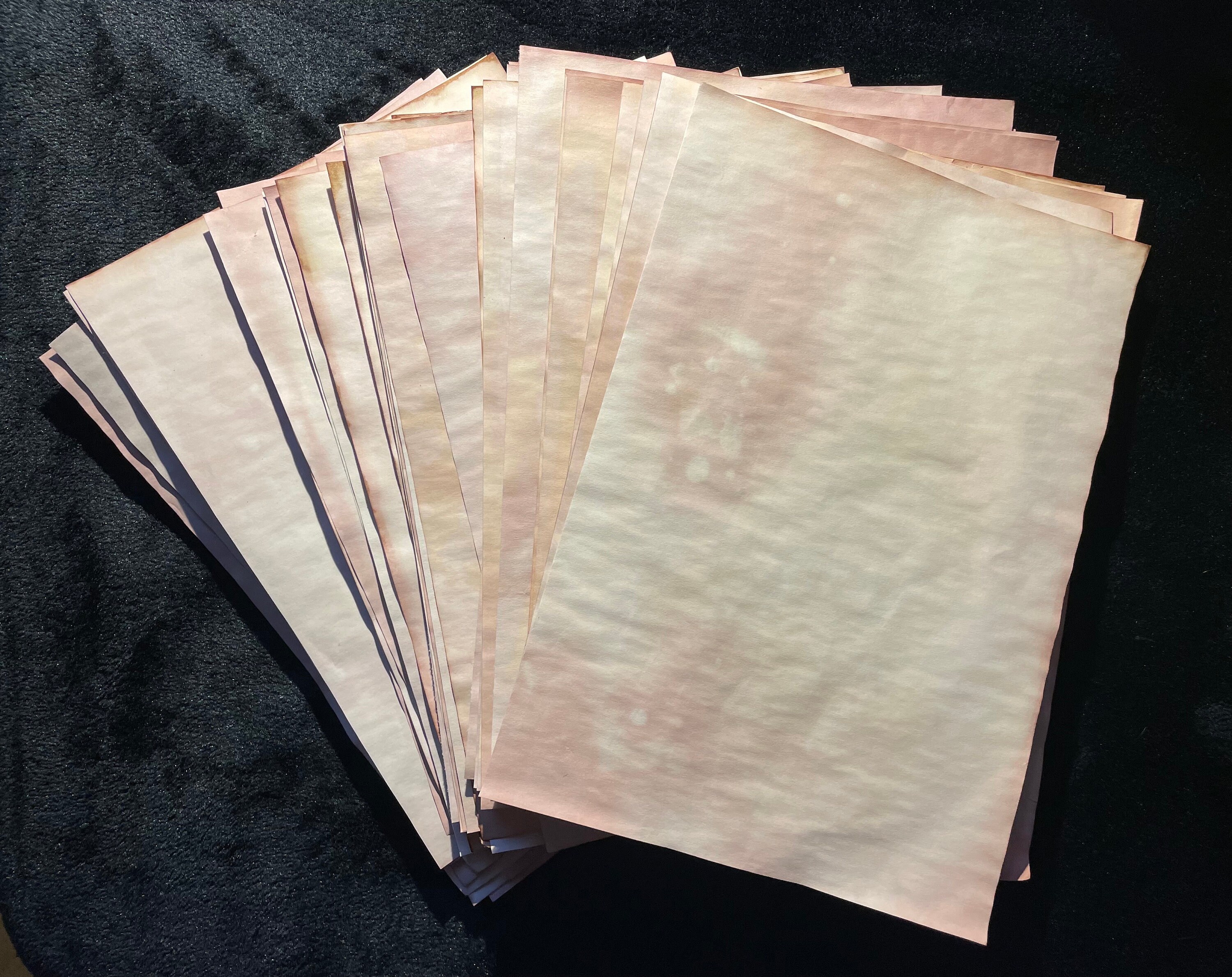 20 Hand Dyed Paper Book Pages for Junk Journal Scrapbooking Etsy