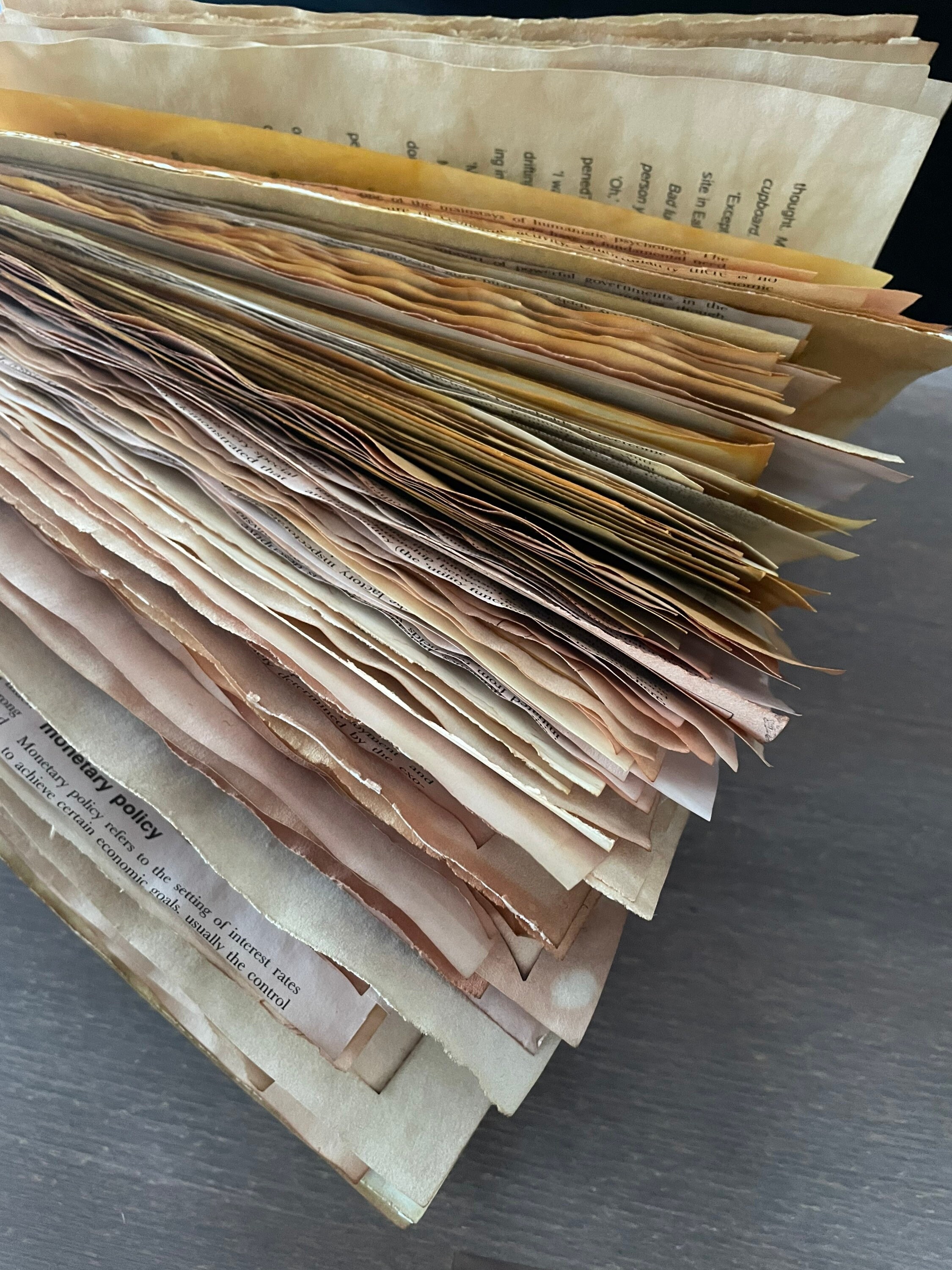 20 Hand Dyed Paper Book Pages for Junk Journal Scrapbooking Etsy