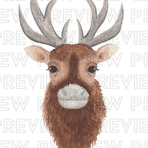 Watercolour reindeer | PNG | JPG | design | watercolor | cute | decoration | nature | Christmas