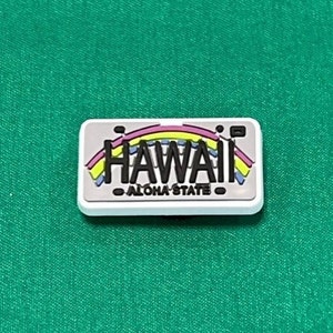 Hawaii License Plate Shoe Charm