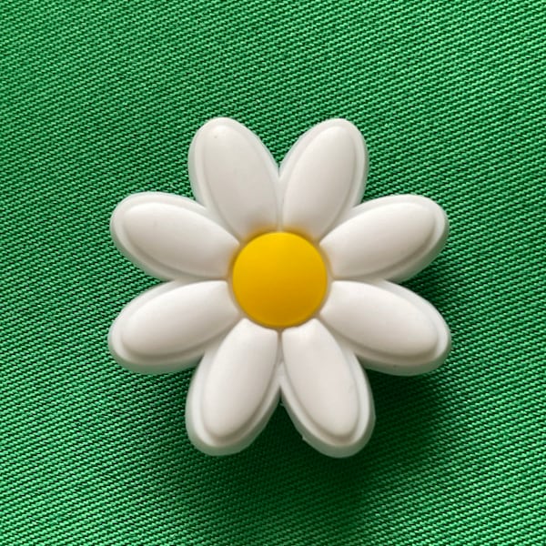 Small White Flower Shoe Charm