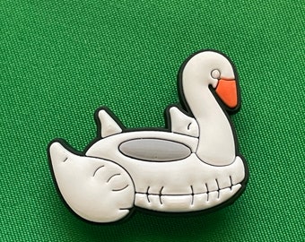 Swan float shoe charm