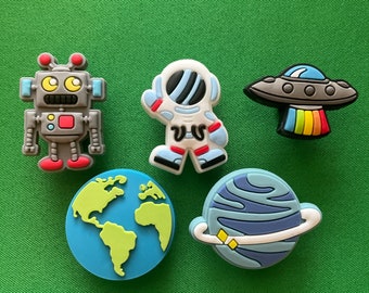 5 Piece Outer Space Set Shoe Charms