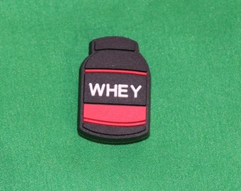 Whey Bottle Workout Gym Shoe Charm