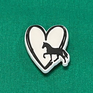 Horse in Barbed Wire Heart shoe charm