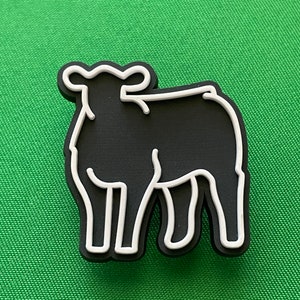 Show Heifer Outline Shoe Charm