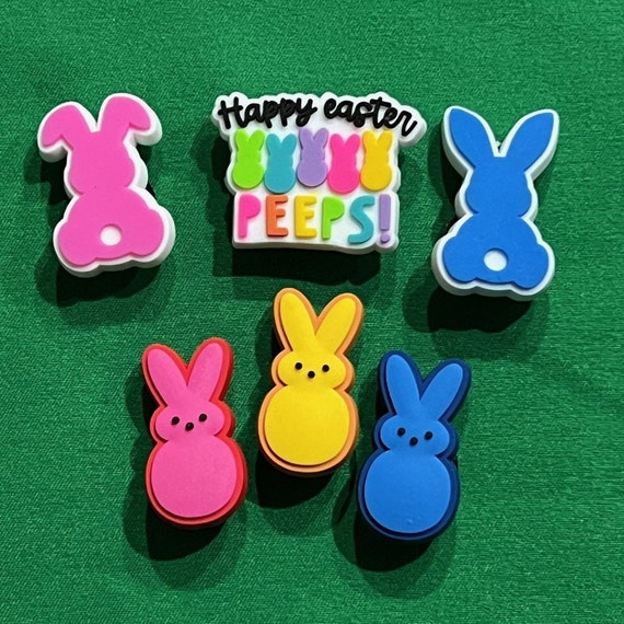 Easter Bunny Peeps Crocs Jibbitz Happy Easter Bunny Rabbit Shoe