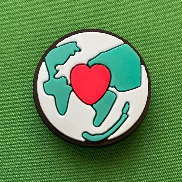 Earth Heart Shoe Charm