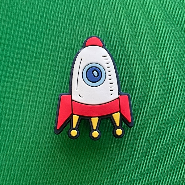 Rocket Ship Shoe Charm