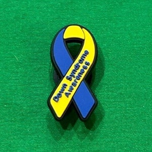 Down Syndrome Awareness Ribbon Shoe Charm