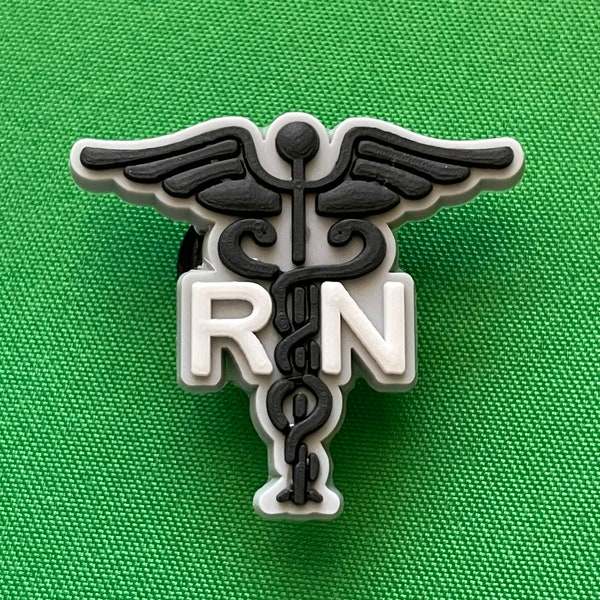 RN Caduceus Shoe Charm