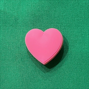 Salmon Pink Heart Shoe Charm