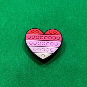 Heart Push Pop Sensory Toy Shoe Charm