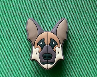 German Shepard shoe charm
