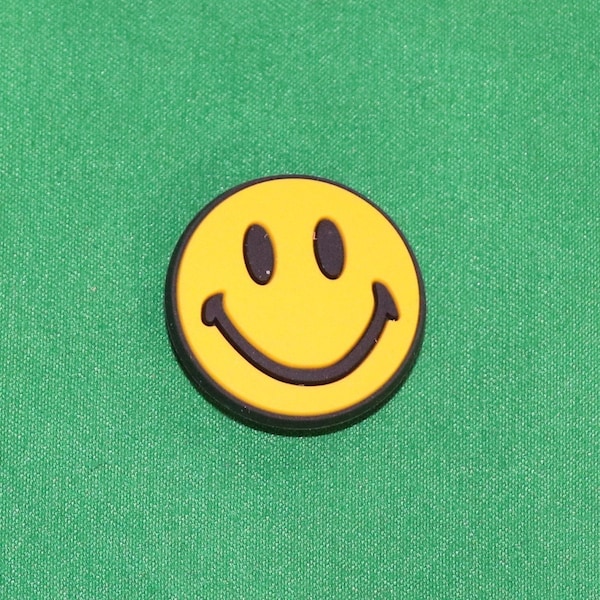 Yellow Smile Face Shoe Charm