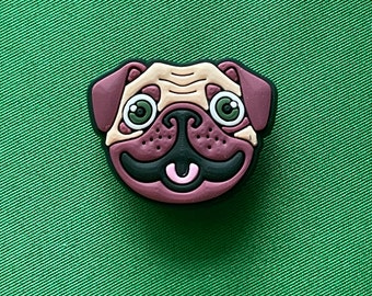 Happy Pug shoe charm