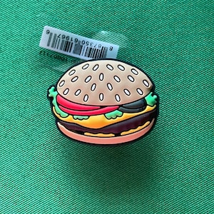 Hamburger shoe charm