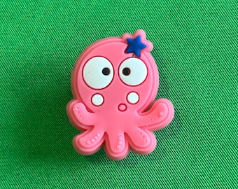 Pink Octopus Shoe Charm