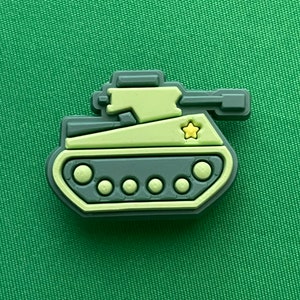 Tank Army Military Shoe Charm