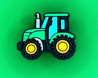 Small Green Tractor Shoe Charm