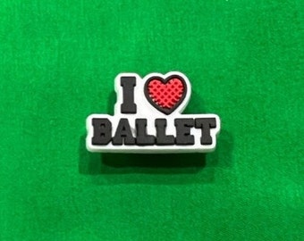 I Love Ballet Shoe Charm