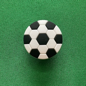 Soccer ball shoe charm