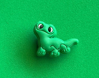 Green Gecko Shoe Charm