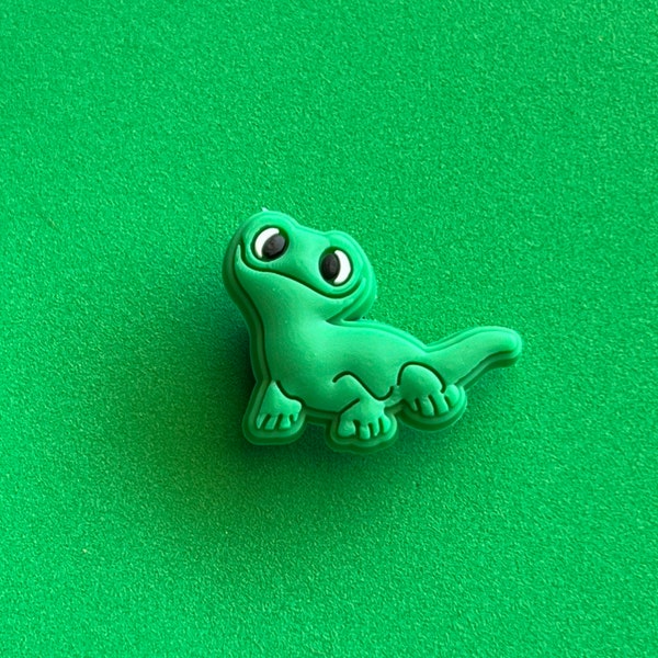 Green Gecko Shoe Charm
