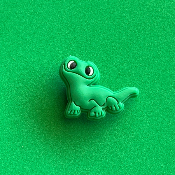 Green Gecko Shoe Charm