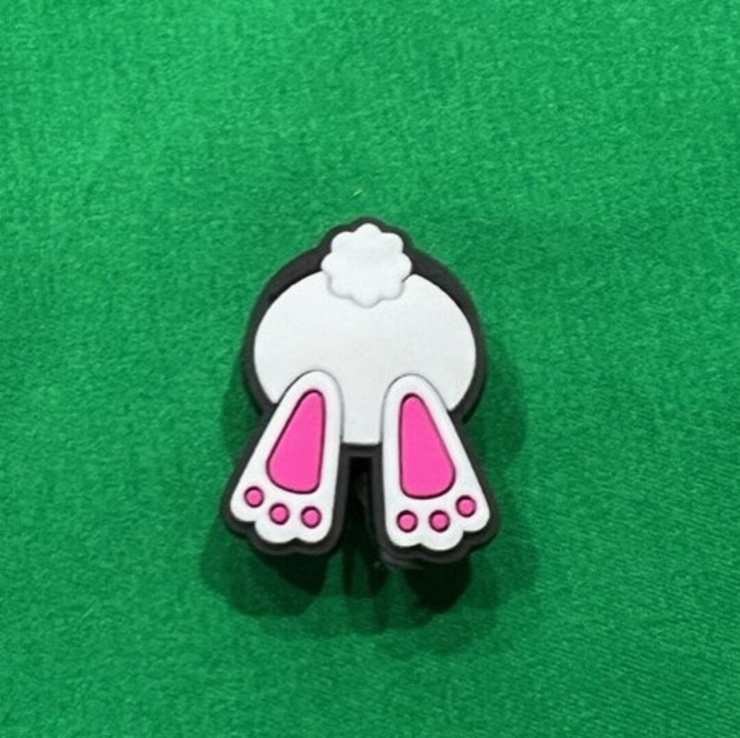 Easter Bunny Bottom Shoe Charm - Etsy