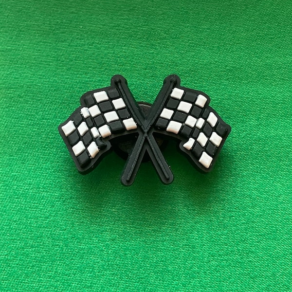 Solid Checkered Flag Shoe Charm