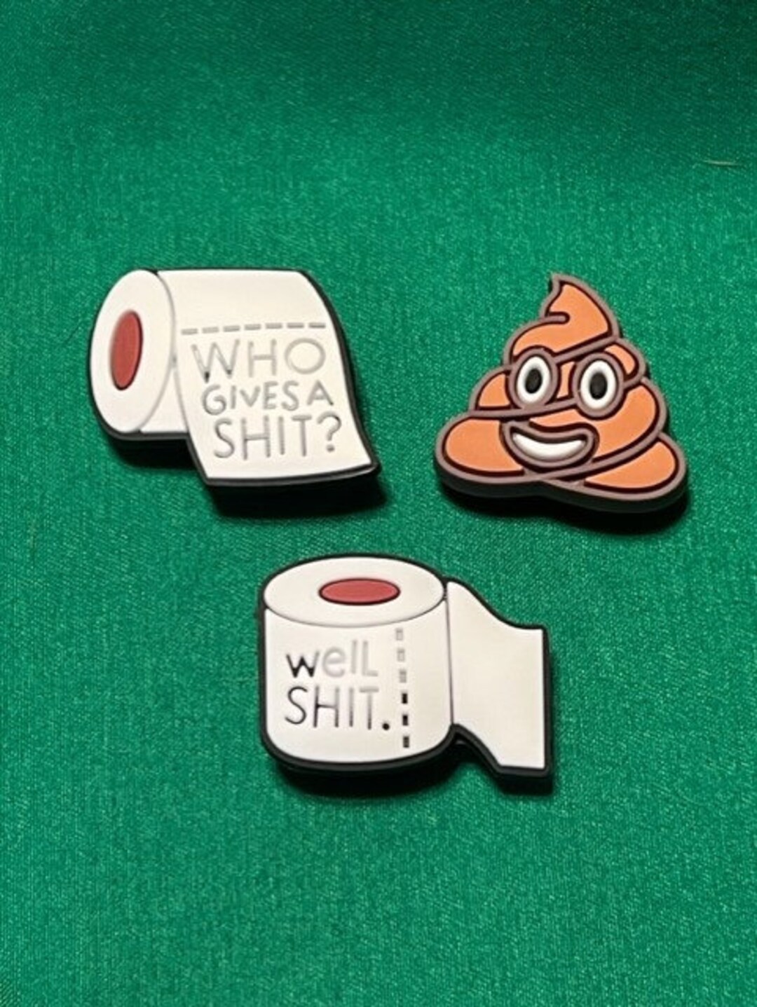 Toilet Paper and Poop Emoji Shoe Charm SET Etsy