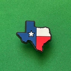 Texas flag shoe charm